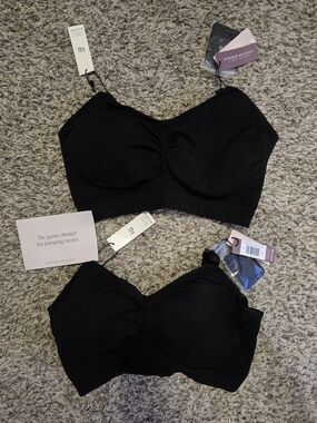 Kindred Bravely Black Wireless Nursing & Pumping Bra Duo